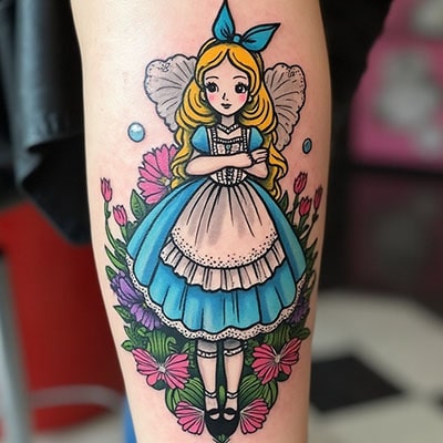 Alice in Wonderland Tattoos - Whimsical Story-Based Designs